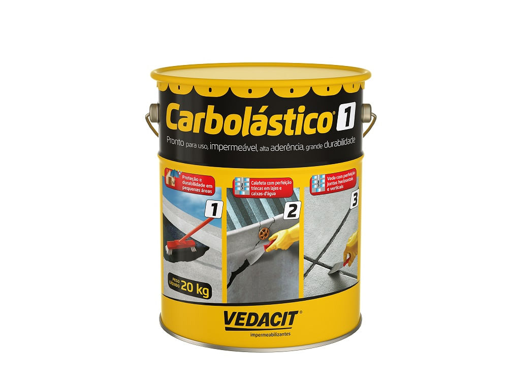 Vedacit pintura Asfáltica  Nº1 Preto Vedacit 20kg