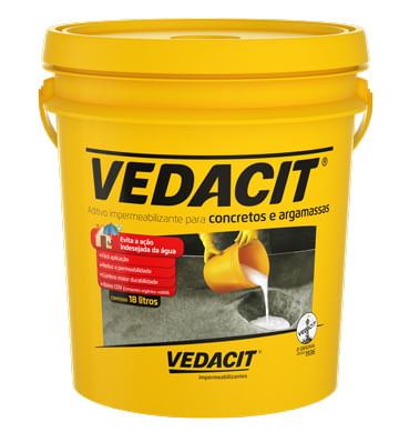Impermeabilizante Concreto Argamassa Vedacit 18L
