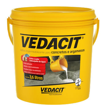 Impermeabilizante Concreto Argamassa Vedacit 3,6L