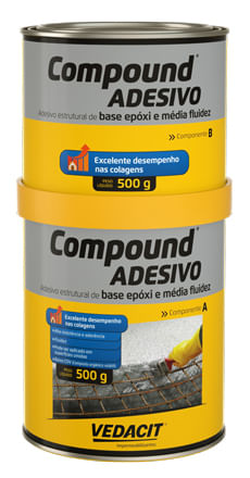 Adesivo Estrutural Vedacit Compound A+B 1kg