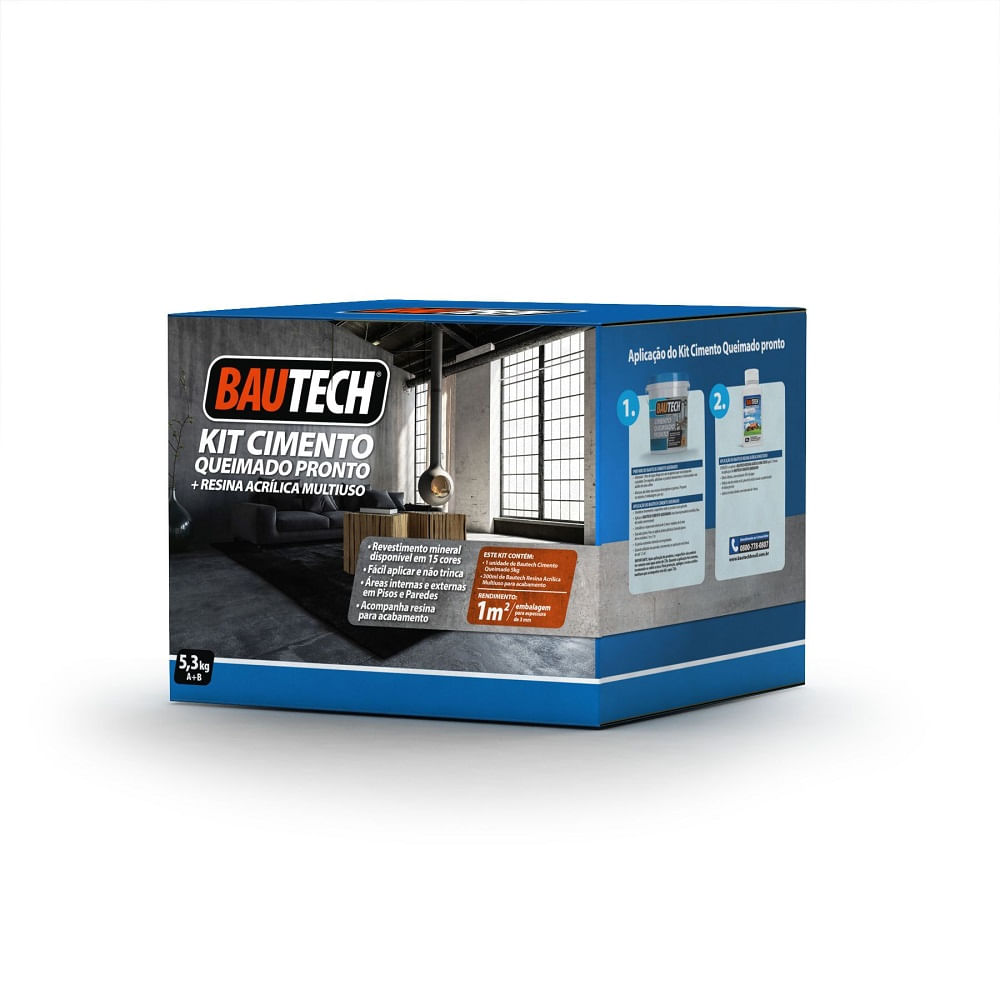 Argamassa Cimento Queimado Bautech - Platina 5kg