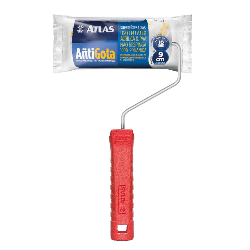 Rolo AntiGota Poliamida 9cm Com Cabo Atlas