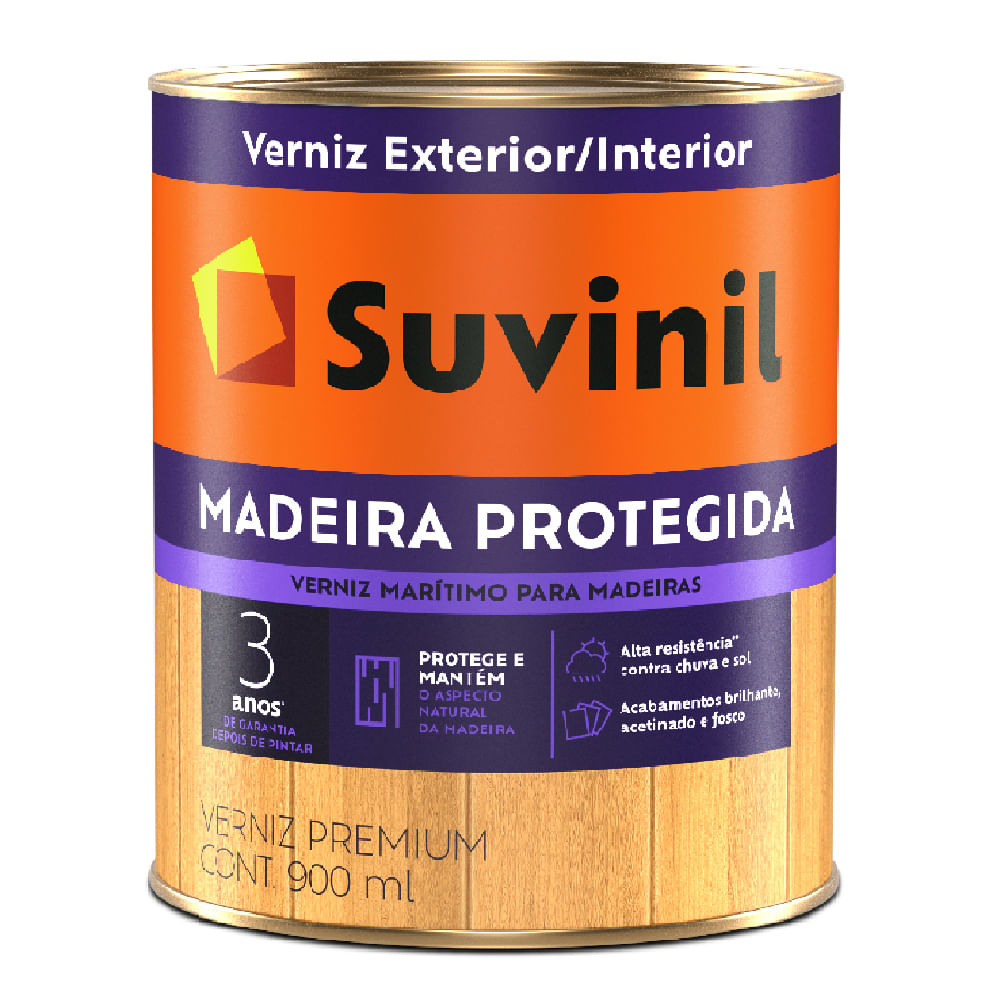 Verniz Marítimo Suvinil Madeira Protegida Acetinado 900ml