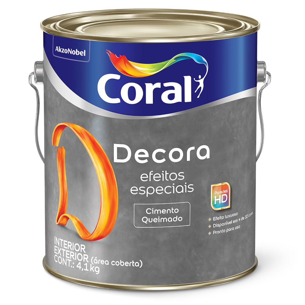 Decora Efeitos Especiais Cimento Queimado Coral 4,1kg