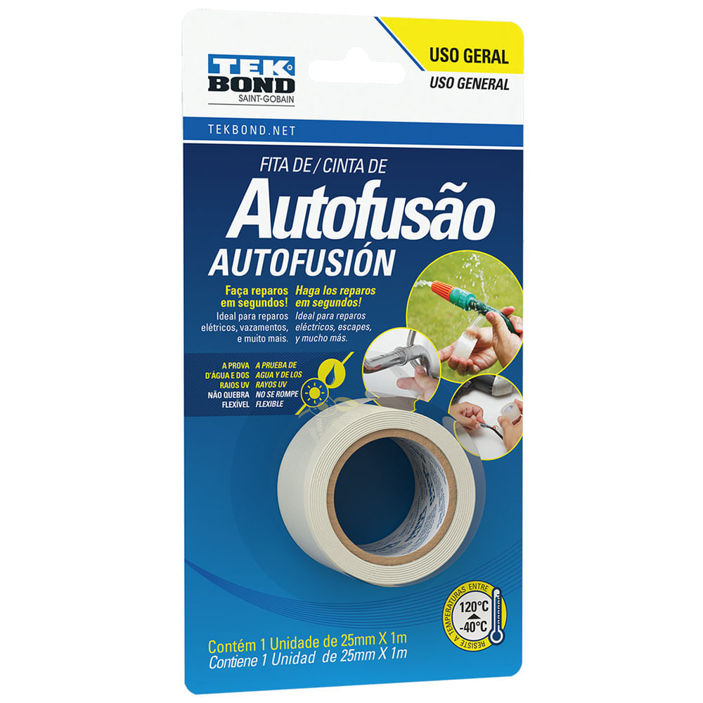 Fita Adesiva Tekbond Autofusão 25mmX1m