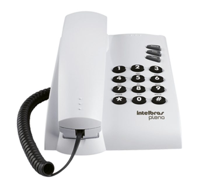 Telefone Intelbras Pleno com fio 2348 Cinza Ártico