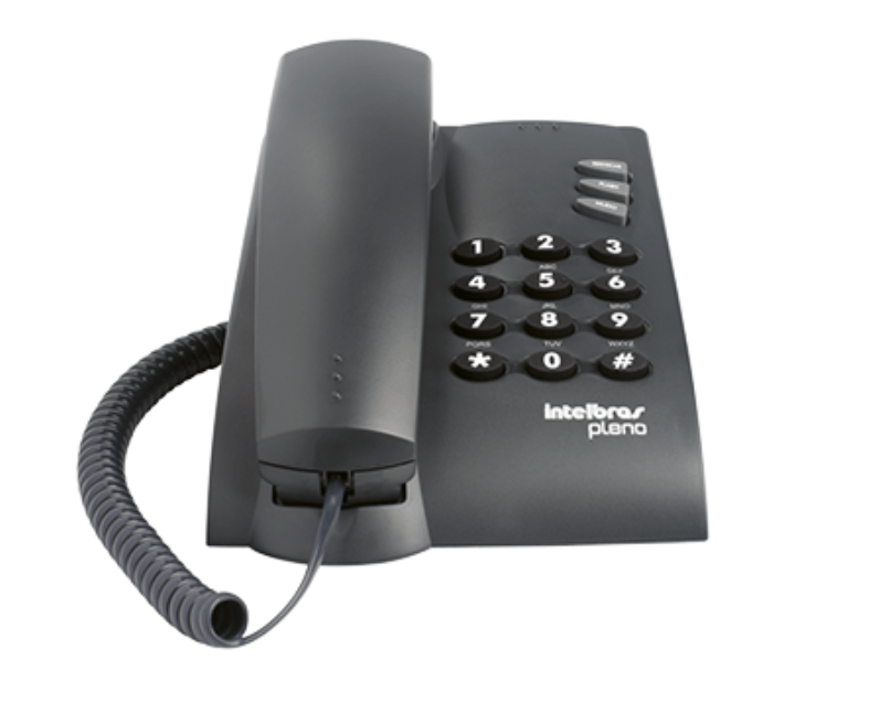 Telefone Intelbras Pleno com fio 2349 Preto
