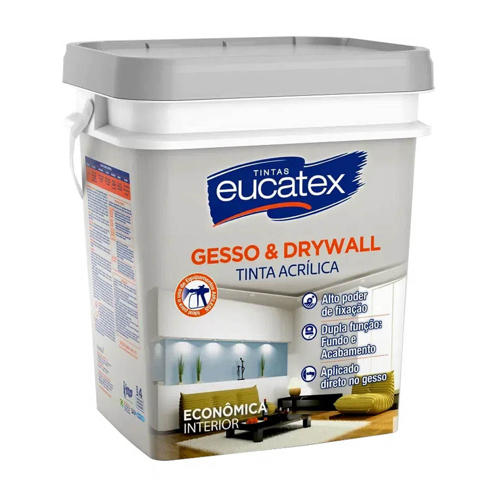 Tinta Para Gesso e Drywall Eucatex 18L