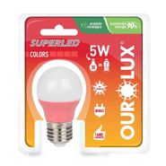 Lampada-Superled-Ourolux-S30-Color-E27-Vermelho-5W