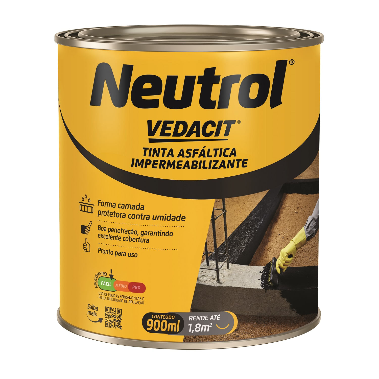 Tinta Asfáltica Vedacit Neutrol 45 900ml