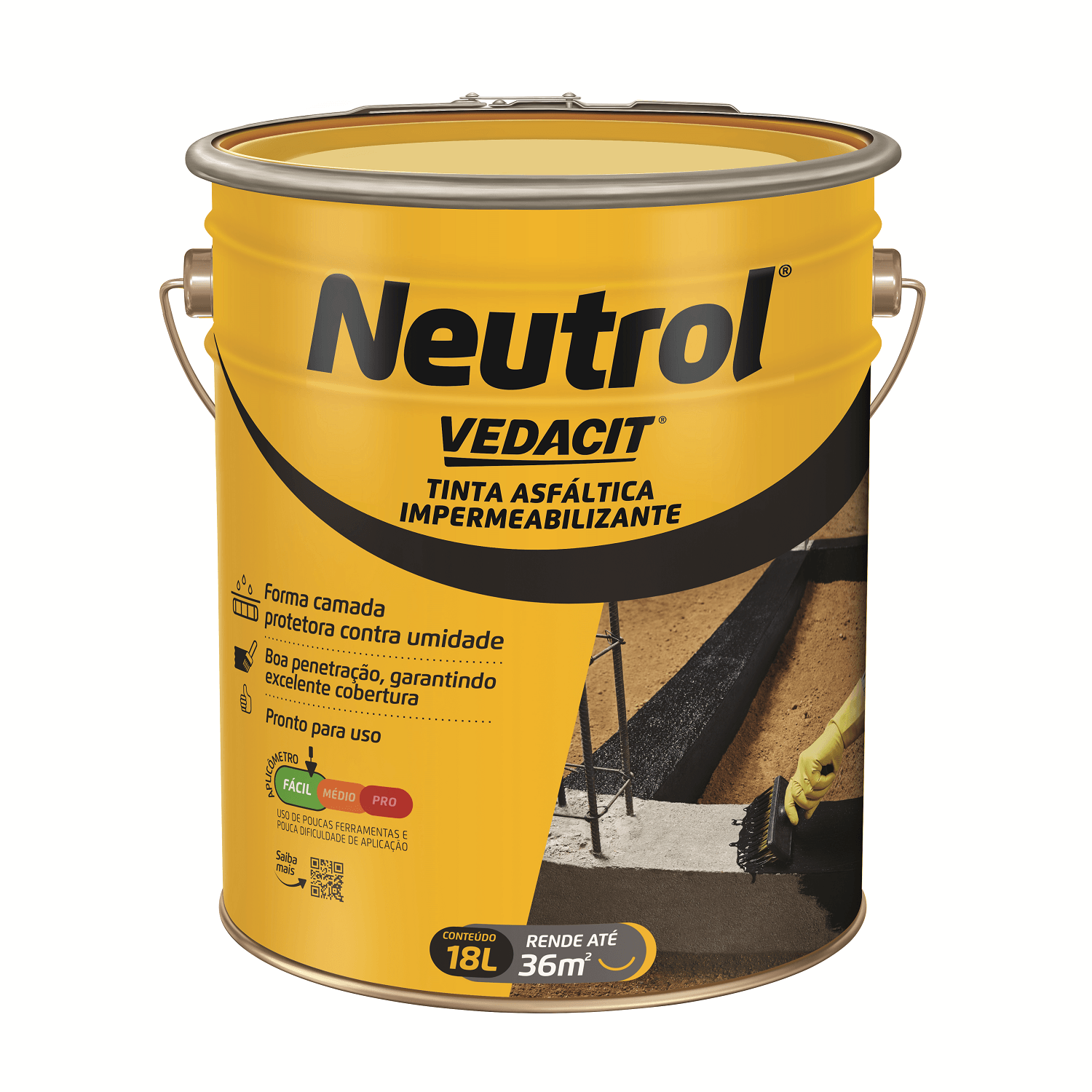 Tinta Asfáltica Vedacit Neutrol 45 18L