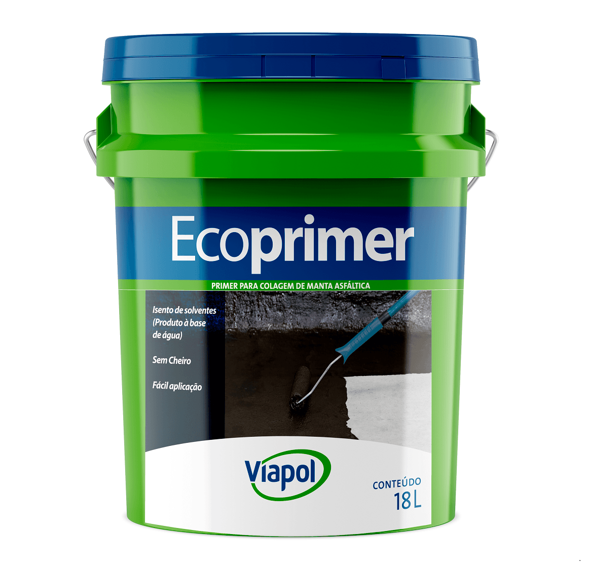 Primer Para Manta Asfáltica Viapol Ecoprimer Preto 18L