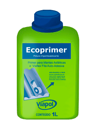 Primer Para Manta Asfáltica Viapol Ecoprimer Preto 1L