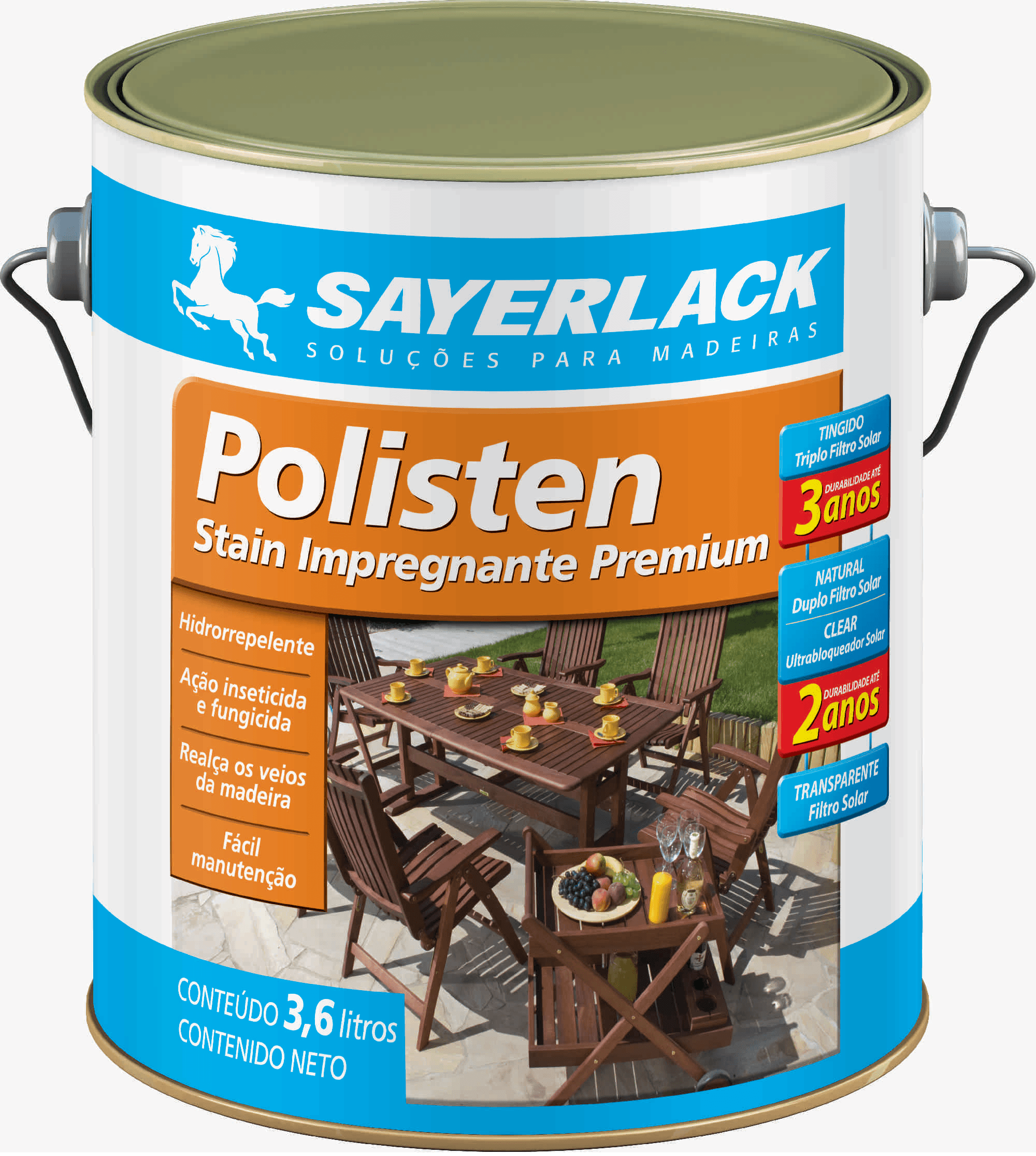 Stain Impregnante Sayerlack Polisten Transparente 3,6L
