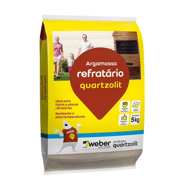 Quartzolit Argamassa Refratário Interno e Externo 5kg