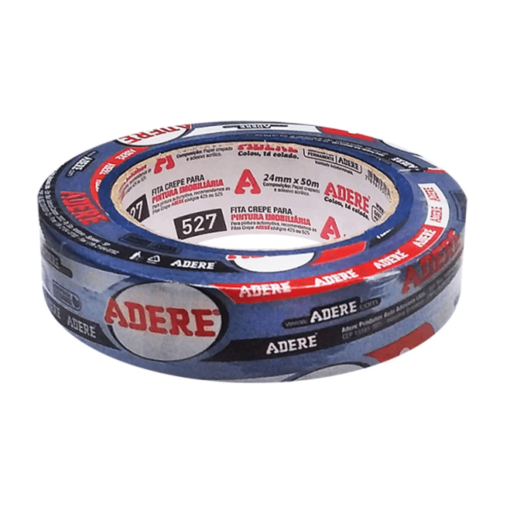 Fita Crepe Azul Ref 527 Uso Geral e Pintura 24mm X 50m