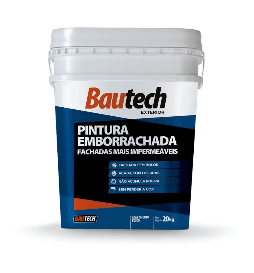 Tinta Emborrachada Acrílica Branca Bautech 20 Kg