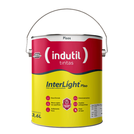 Tinta Acrílica Emborrachada Indutil Interlight Piso 3,6L - Casa Toni