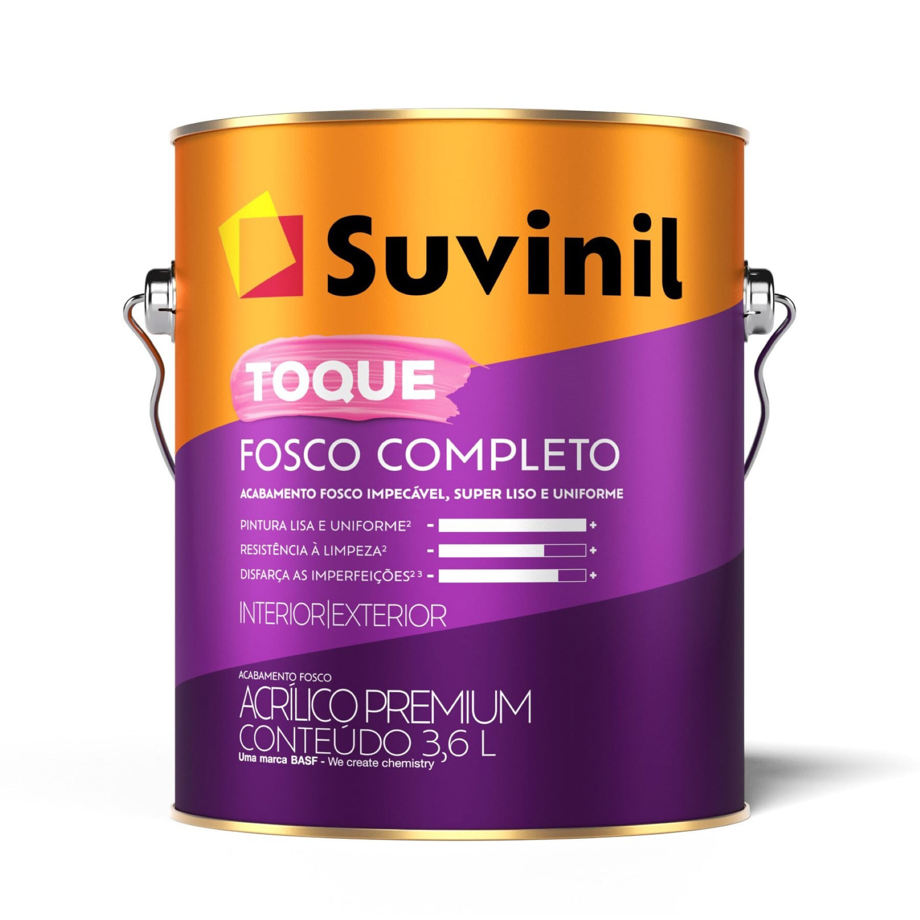 Suvinil Tinta Acrílica Premium Toque Fosco Completo 3,6L