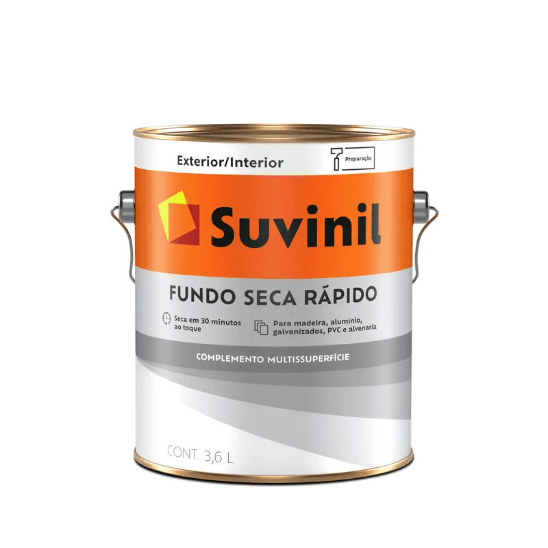Fundo Fosco Suvinil Base Água Seca Rápido 3,6L