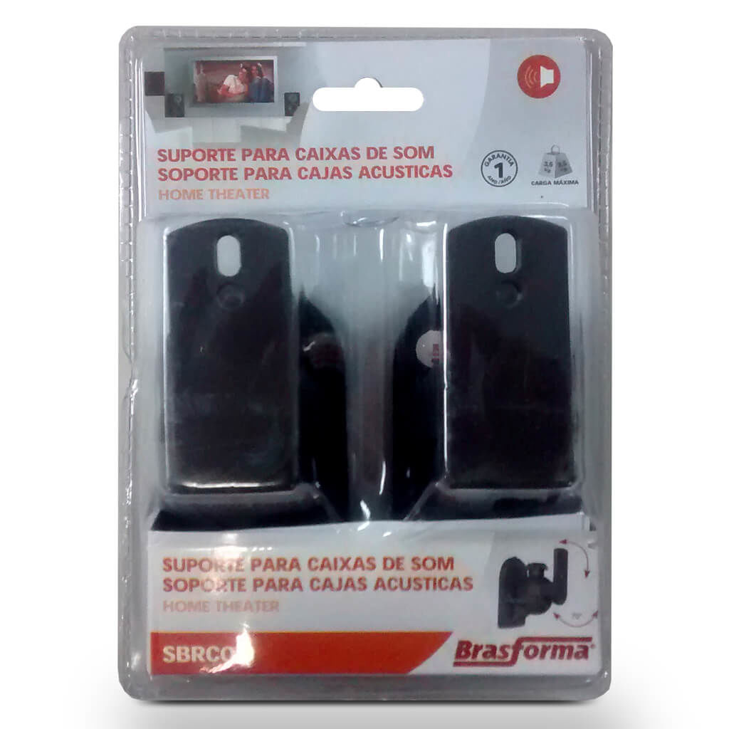 Suporte ARTICULADO para Caixas de Som e de Home Theater – Brasforma - Mod. SBRC0.1