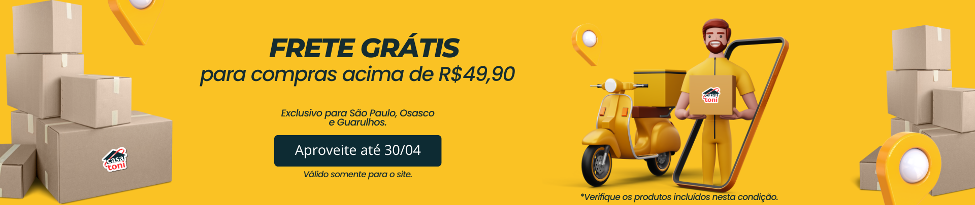 Frete Grátis em compras acima de R$ 49,90