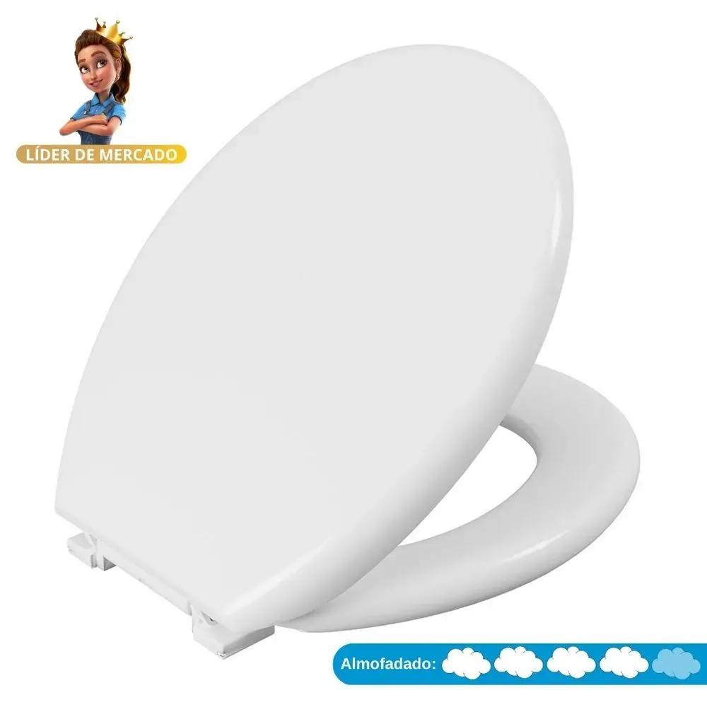 Assento Sanitário Oval Almofadado Astra